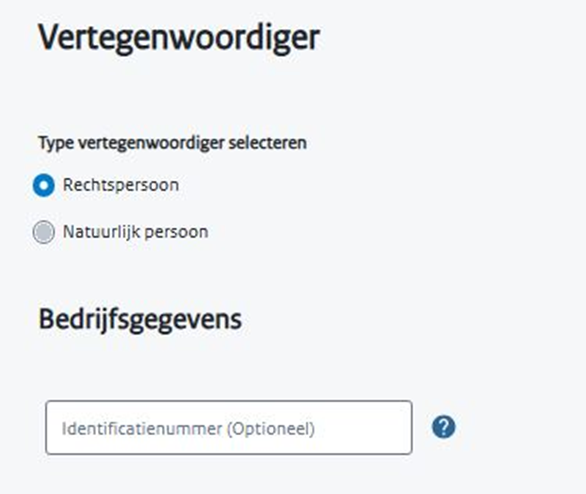 Invoer identificatienummer